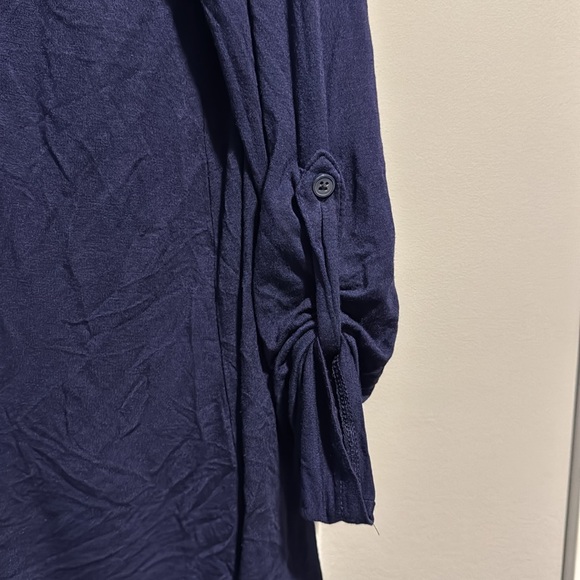 Navy Blue Open Front Cardigan - Picture 3 of 3